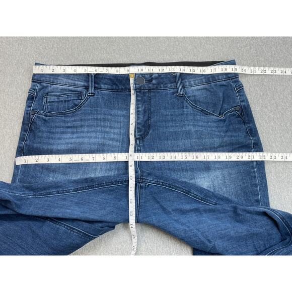 Democracy Jeans Womens 18W Blue Denim Cotton Blend Stretch Ab Solutions Bootcut - Picture 5 of 6